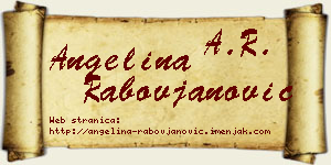 Angelina Rabovjanović vizit kartica